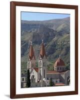 St. Saba Church, Red Tile Roofed Town, Bcharre, Qadisha Valley, North Lebanon, Middle East-Christian Kober-Framed Photographic Print