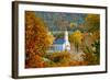 St. Sava Serbian Church and Cemetery in Jackson, California Surrounded by Fall Colors-John Alves-Framed Photographic Print