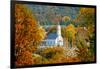 St. Sava Serbian Church and Cemetery in Jackson, California Surrounded by Fall Colors-John Alves-Framed Photographic Print