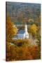 St. Sava Serbian Church and Cemetery in Jackson, California Surrounded by Fall Colors-John Alves-Stretched Canvas