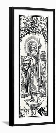 St Sebaldus on a Capital,-Albrecht Dürer-Framed Giclee Print