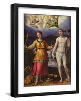 St.Sebastian and St.Cecilia-Lavinia Fontana-Framed Giclee Print