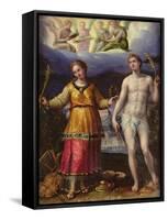 St.Sebastian and St.Cecilia-Lavinia Fontana-Framed Stretched Canvas