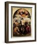 St. Sebastian Between Saints Jerom and John the Baptist, 1522-Dosso Dossi-Framed Premium Giclee Print