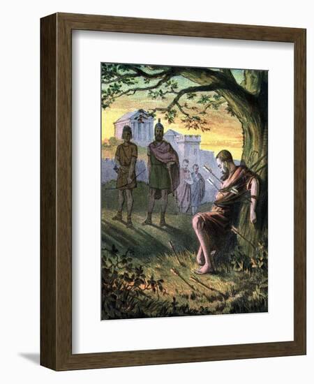 St Sebastian, Christian Martyr, Mid 19th Century-null-Framed Giclee Print