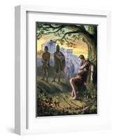 St Sebastian, Christian Martyr, Mid 19th Century-null-Framed Giclee Print