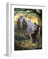 St Sebastian, Christian Martyr, Mid 19th Century-null-Framed Giclee Print