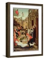 St. Sebastian Interceding for the Plague Stricken, 1497-99-Josse Lieferinxe-Framed Giclee Print