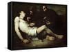 St Sebastian, Martyred-Auguste Theodule Ribot-Framed Stretched Canvas