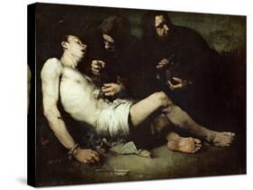 St Sebastian, Martyred-Auguste Theodule Ribot-Stretched Canvas