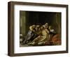 St Sebastian Nursed by Irene and Her Helpers-Jacques Blanchard-Framed Art Print