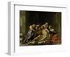 St Sebastian Nursed by Irene and Her Helpers-Jacques Blanchard-Framed Art Print