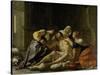 St Sebastian Nursed by Irene and Her Helpers-Jacques Blanchard-Stretched Canvas