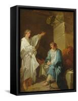 St Sebastian Preaching the Faith of Diocletian in Prisons-Francois Andre Vincent-Framed Stretched Canvas