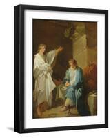 St Sebastian Preaching the Faith of Diocletian in Prisons-Francois Andre Vincent-Framed Giclee Print