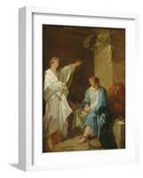 St Sebastian Preaching the Faith of Diocletian in Prisons-Francois Andre Vincent-Framed Giclee Print