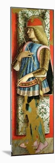 St. Sebastian, Right Hand Panel of the Second Triptych of the Valle Castellamo-Carlo Crivelli-Mounted Giclee Print