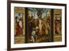 St. Sebastian's Altarpiece: Ss. Barbara and Elizabeth, Martyrdom of S. Sebastian-Hans Holbein the Younger-Framed Giclee Print