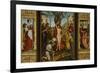 St. Sebastian's Altarpiece: Ss. Barbara and Elizabeth, Martyrdom of S. Sebastian-Hans Holbein the Younger-Framed Giclee Print