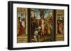 St. Sebastian's Altarpiece: Ss. Barbara and Elizabeth, Martyrdom of S. Sebastian-Hans Holbein the Younger-Framed Giclee Print