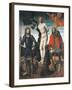 St Sebastian, St Rocco and St Giorgio, Reverse Side of the Processional Banner of Orzinuovi-Vincenzo Foppa-Framed Giclee Print