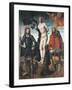 St Sebastian, St Rocco and St Giorgio, Reverse Side of the Processional Banner of Orzinuovi-Vincenzo Foppa-Framed Giclee Print