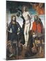 St Sebastian, St Rocco and St Giorgio, Reverse Side of the Processional Banner of Orzinuovi-Vincenzo Foppa-Mounted Giclee Print