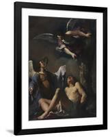 St. Sebastian Succoured by Two Angeks, 1617-Guercino-Framed Giclee Print