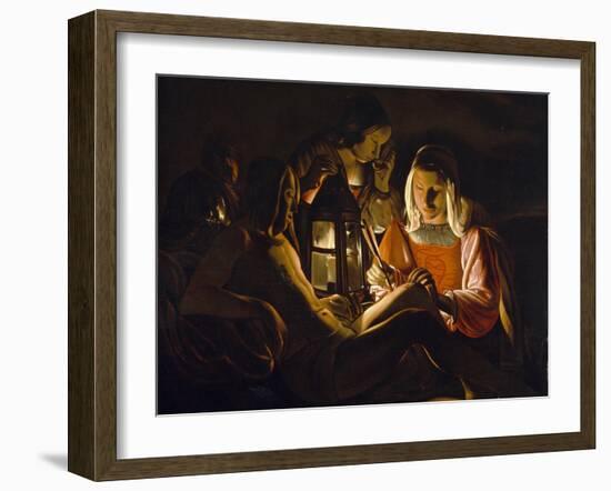 St. Sebastian Tended by Irene, c.1638-39-Georges de La Tour-Framed Giclee Print