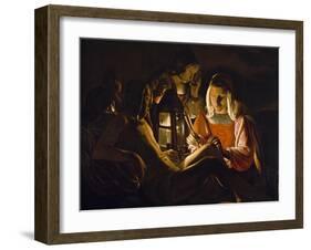 St. Sebastian Tended by Irene, c.1638-39-Georges de La Tour-Framed Giclee Print