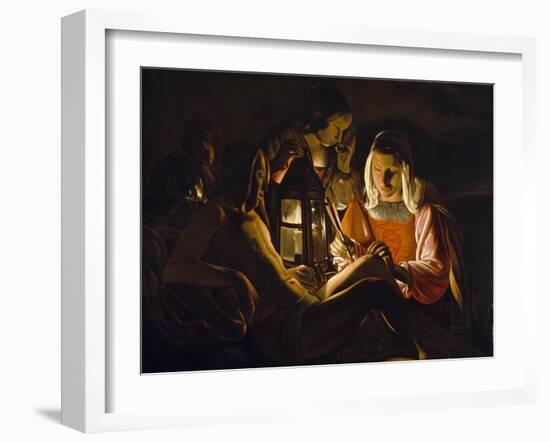 St. Sebastian Tended by Irene, c.1638-39-Georges de La Tour-Framed Giclee Print