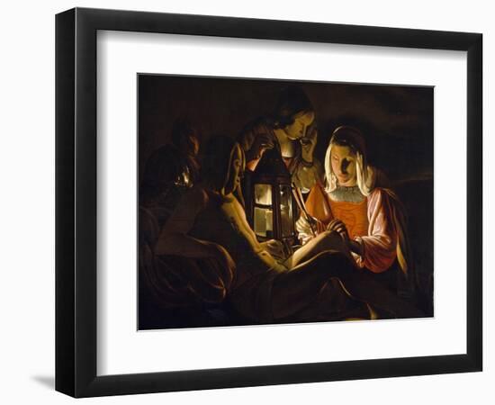 St. Sebastian Tended by Irene, c.1638-39-Georges de La Tour-Framed Premium Giclee Print