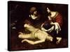 St. Sebastian Tended by St. Irene-Nicolas Regnier-Stretched Canvas