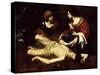 St. Sebastian Tended by St. Irene-Nicolas Regnier-Stretched Canvas