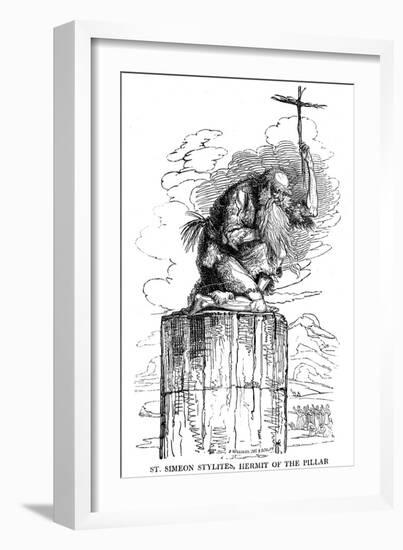 St Simeon Stylites, Hermit of the Pillar, 5th Century-null-Framed Giclee Print