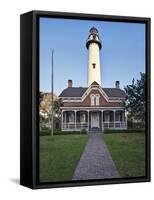 St. Simmons Lighthouse, St. Simmons Island, Georgia, USA-Rob Tilley-Framed Stretched Canvas