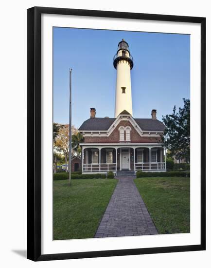 St. Simmons Lighthouse, St. Simmons Island, Georgia, USA-Rob Tilley-Framed Premium Photographic Print