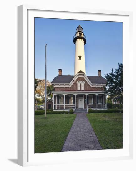 St. Simmons Lighthouse, St. Simmons Island, Georgia, USA-Rob Tilley-Framed Premium Photographic Print