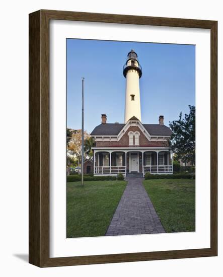 St. Simmons Lighthouse, St. Simmons Island, Georgia, USA-Rob Tilley-Framed Photographic Print