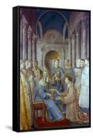 St Sixtus II and His Deacon St Laurence, Mid 15th Century-Fra Angelico-Framed Stretched Canvas