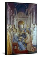 St Sixtus II and His Deacon St Laurence, Mid 15th Century-Fra Angelico-Framed Stretched Canvas