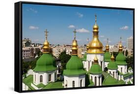 St. Sophia's Cathedral. UNESCO World Heritage Site, Kiev, Ukraine, Europe-Bruno Morandi-Framed Stretched Canvas