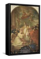 St. Stephen Baptizing Lucilla-Tommaso Masaccio-Framed Stretched Canvas