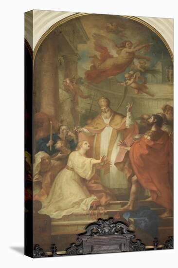 St. Stephen Baptizing Lucilla-Tommaso Masaccio-Stretched Canvas