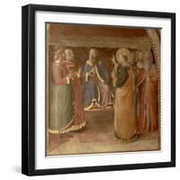 St.Stephen Preaching and St.Stephen Addressing the Council (Fresco) (Detail of 29037)-Fra Angelico-Framed Giclee Print