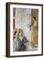 St Stephen Preaching (Detail), Mid 15th Century-Fra Angelico-Framed Giclee Print