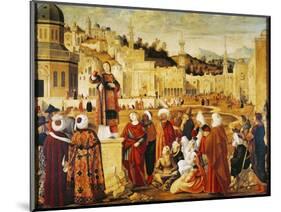 St. Stephen Preaching-Vittore Carpaccio-Mounted Giclee Print