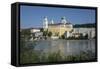 St. Stephen's Cathedral and River Inn, Passau, Lower Bavaria, Germany, Europe-Rolf Richardson-Framed Stretched Canvas