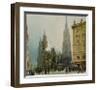 St.Stephen's Cathedral at Christmas, c.1850-Rudolph von Alt-Framed Art Print