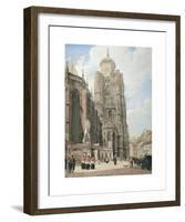 St. Stephen's Cathedral in Vienna, 1850-Jakob Alt-Framed Premium Giclee Print
